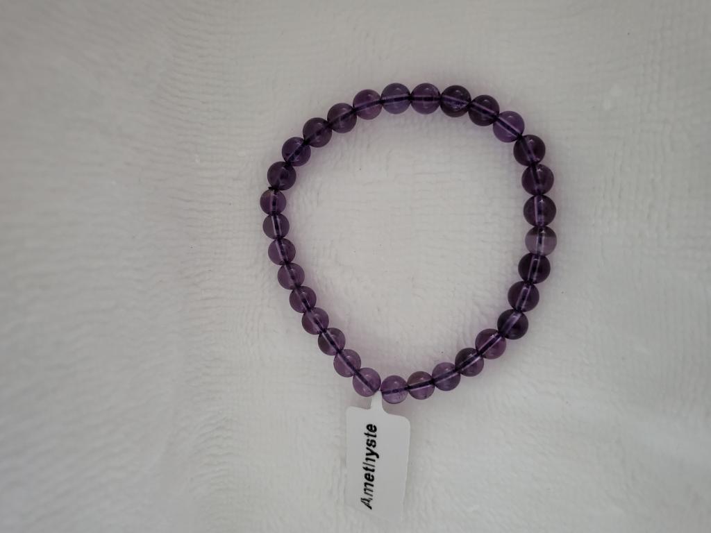 Bracelet Améthyste 6mm