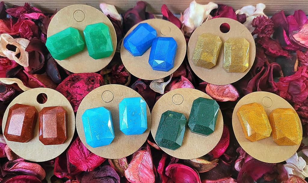 boucles d oreilles rectangle