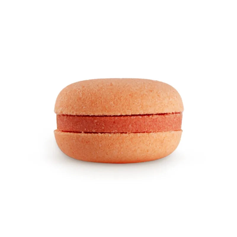 Macaron de bain effervescent parfum pamplemousse