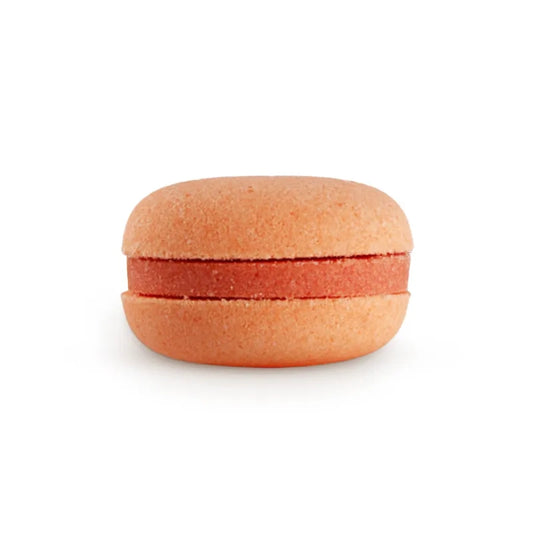 Macaron de bain effervescent parfum pamplemousse